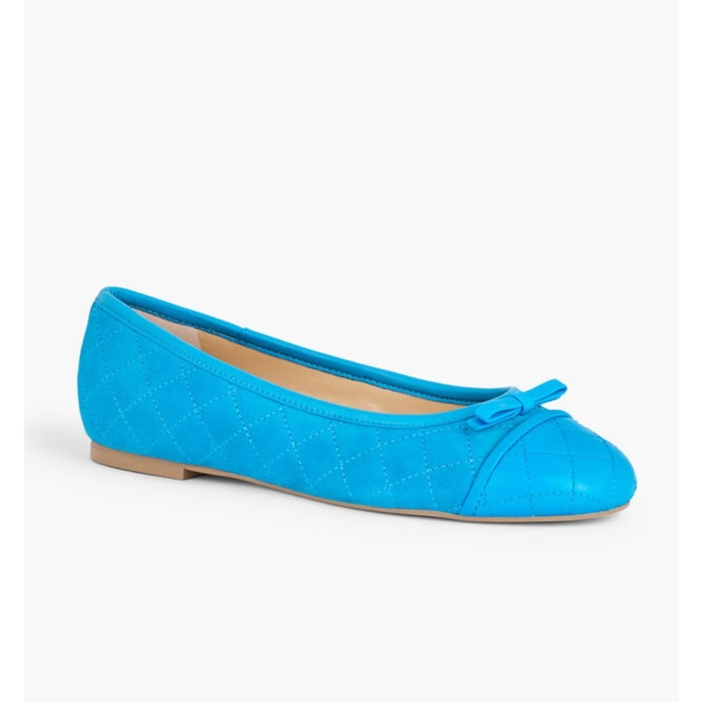 Talbots BLAIR CAP TOE QUILTED BALLET FLATS - SUEDE - Picture 8 of 8